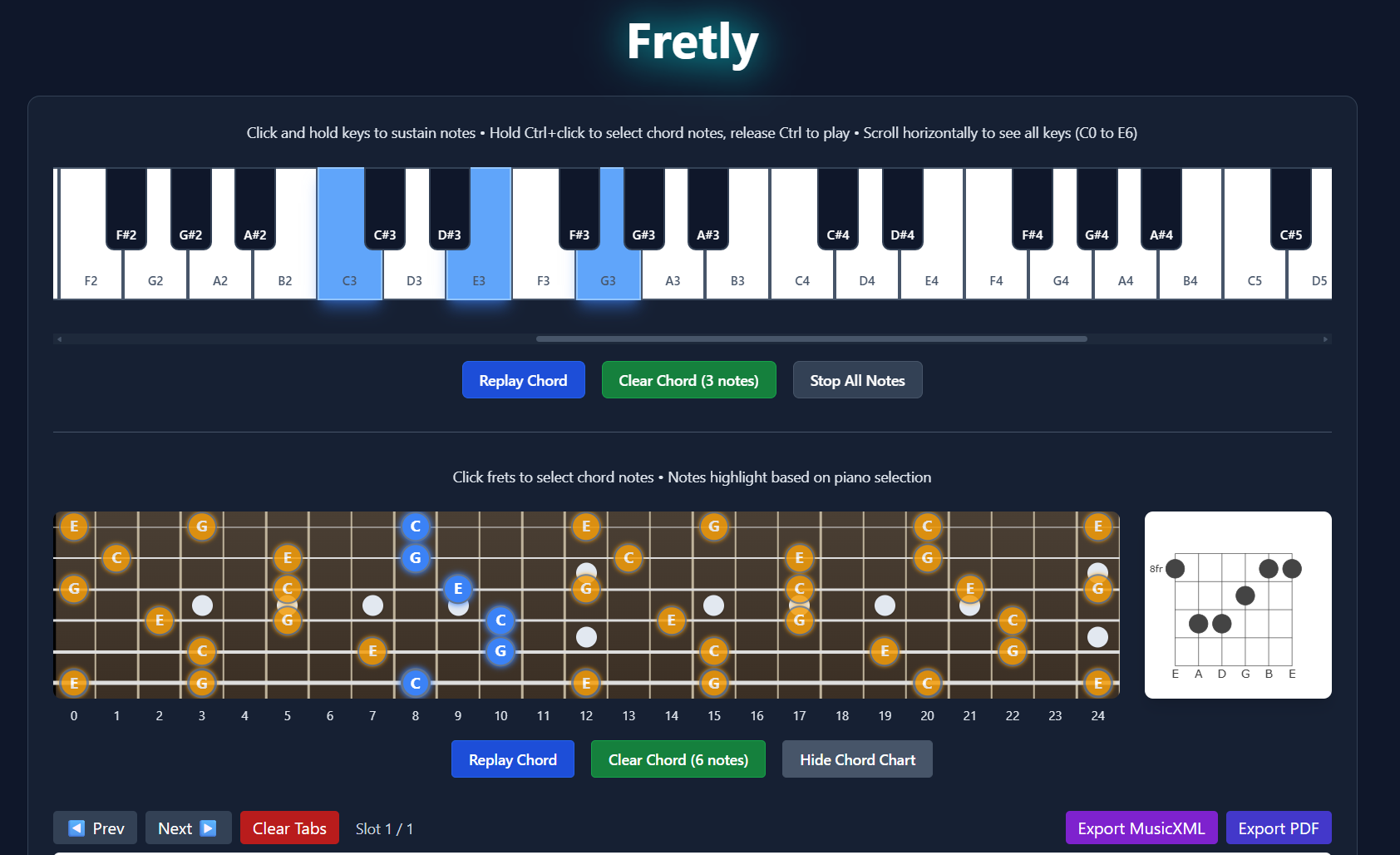 Fretly project preview
